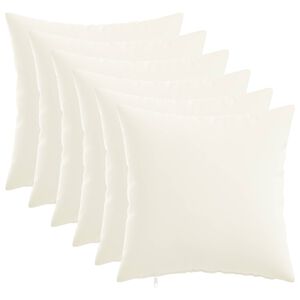 vidaXL Poťah na podložku 6 ks HEERLEN Biela 30 x 30 cm L&aacute;tka