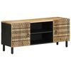 vidaXL TV skrinka čierna 105x33,5x46 cm mas&iacute;vne hrub&eacute; drevo mango