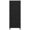 vidaXL Highboard so z&aacute;suvkou 2 pcs Čierny dub 69,5 x 34 x 180 cm