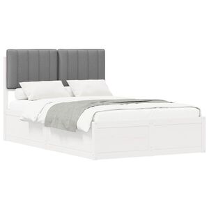 vidaXL R&aacute;m postele s čal&uacute;nen&yacute;m čelom Svetlosiv&aacute; 120 x 200 cm