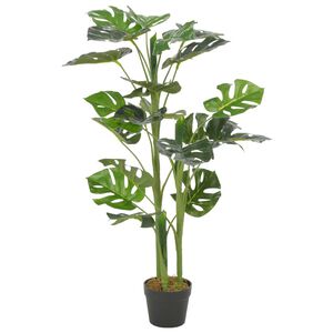 vidaXL Umel&aacute; rastlina, monstera s kvetin&aacute;čom, zelen&aacute; 100 cm
