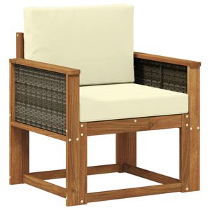 vidaXL Z&aacute;hradn&aacute; stredn&aacute; sedačka Pevn&eacute; ak&aacute;ciov&eacute; drevo Pr&iacute;rodn&aacute;