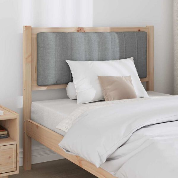 vidaXL Čal&uacute;nen&eacute; čelo postele Hned&aacute; 90 cm Mas&iacute;vne borovicov&eacute; drevo