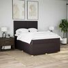 vidaXL Boxspring posteľ s matracom tmavohned&aacute; 140x190 cm l&aacute;tka