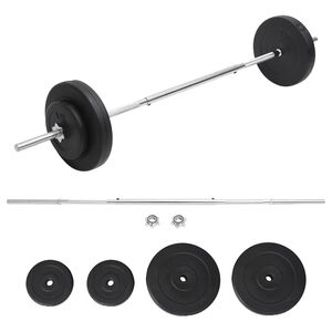 vidaXL Obojručn&aacute; činka so z&aacute;važiami 30 kg