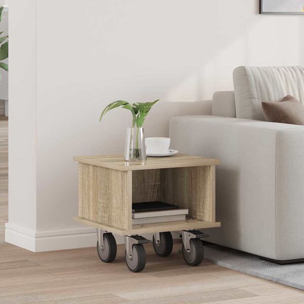 vidaXL TV stol&iacute;k Sonoma dub 37 x 35 x 35 cm Kompozitn&eacute; drevo