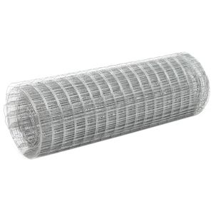 vidaXL Dr&ocirc;ten&eacute; pletivo, pozinkovan&aacute; oceľ 25x0,5 m, strieborn&eacute;