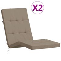 vidaXL Podušky na terasové stoličky 2 ks sivohnedé oxfordská látka