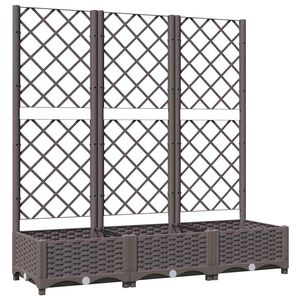 vidaXL Z&aacute;hradn&yacute; kvetin&aacute;č s mriežkou hned&yacute; 120x40x121,5 cm PP