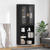 vidaXL Highboard Čierny dub 69,5 x 34 x 180 cm