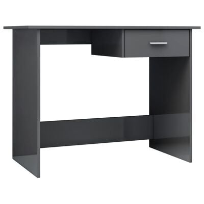 vidaXL Stôl lesklý sivý 100x50x76 cm drevotrieska