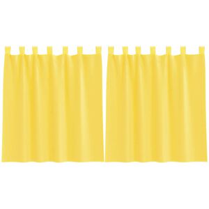 vidaXL Vo&aacute;lov&eacute; z&aacute;vesy so slučkami, 2 ks, žlt&eacute;, 140x140 cm