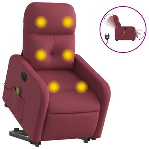 vidaXL Zdv&iacute;hacie a skl&aacute;pacie elektrick&eacute; mas&aacute;žne kreslo, v&iacute;nov&eacute;, l&aacute;tka
