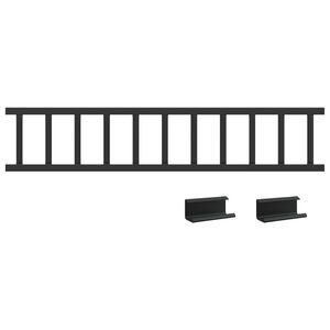 vidaXL Str&aacute;žca snehu na streche Čierna 100 x 2,5 x 20 cm Oceľ