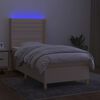 vidaXL Posteľ boxsping s matracom a LED kr&eacute;mov&aacute; 100x200 cm l&aacute;tka