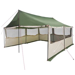 vidaXL Rodinn&yacute; stan Zelen&aacute; 450 x 400 x 265 cm Polyester a oceľ