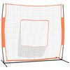 vidaXL Bejzbalov&aacute; sieť oranžovo-čierna 219x107x212 cm oceľ a polyester