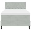 vidaXL Posteľ s pružinov&yacute;m r&aacute;mom Svetlosiv&aacute; 90 x 190 cm Zamat