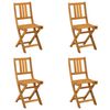 vidaXL Z&aacute;hradn&eacute; bistro stoličky 4 pcs Pr&iacute;rodn&aacute; 40 x 42 x 85 cm