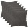 vidaXL Poťah na podložku 6 pcs HEERLEN Tmavosiv&aacute; 30 x 30 cm Zamat