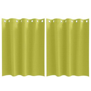 vidaXL Z&aacute;clony na zatemnenie s kr&uacute;žkami 2 pcs Zelen&aacute; 140 x 140 cm