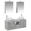 vidaXL Set kabinetov do k&uacute;peľne 5 pcs Bet&oacute;novo siv&aacute; 50 x 14,5 x 70 cm