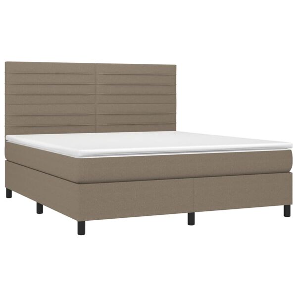 vidaXL Posteľn&yacute; r&aacute;m boxspring s matracom sivohned 160x200 cm l&aacute;tka