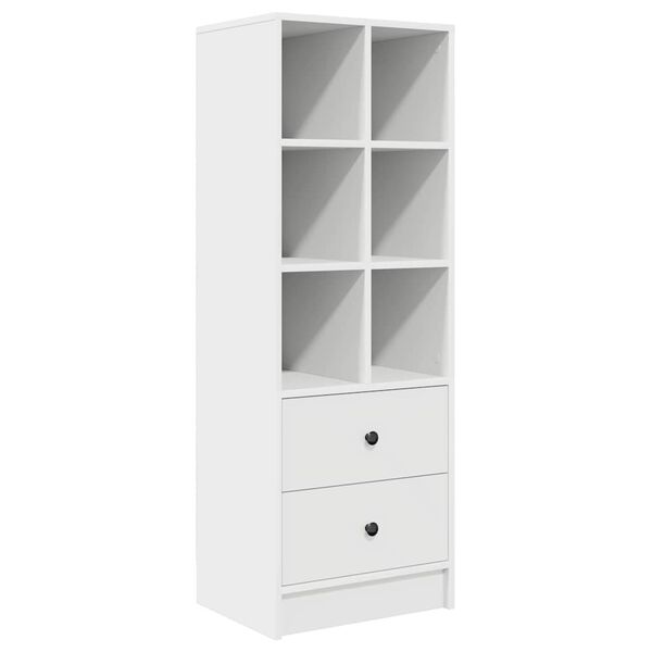 vidaXL Highboard so zásuvkou Biela 45.5 x 34 x 127 cm Kompozitné drevo