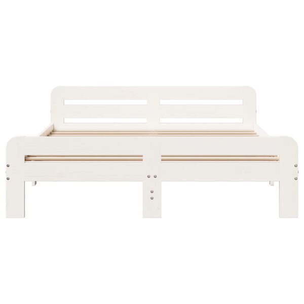 vidaXL Posteľ s matracom biely 150x200 cm mas&iacute;vna borovica