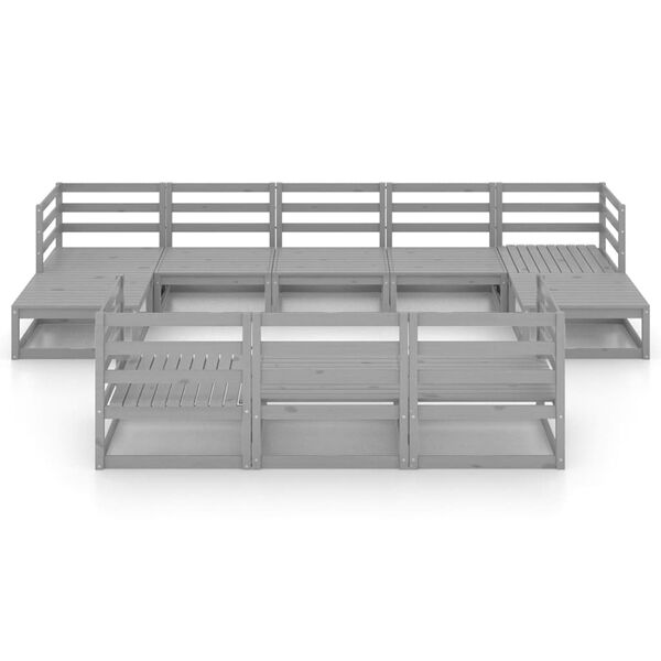 vidaXL 10-dielna z&aacute;hradn&aacute; sedacia s&uacute;prava, borovicov&yacute; mas&iacute;v