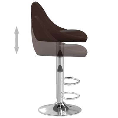 vidaXL Barové stoličky 2 ks hnedé umelá koža