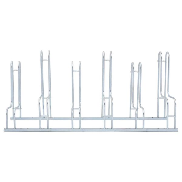 vidaXL Stojan na 6 bicyklov podlahový voľne stojaci pozinkovaná oceľ