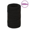 vidaXL Pracovn&eacute; lano čierne 2 mm 100 m polyester