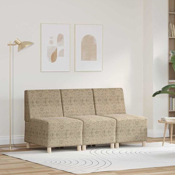 vidaXL Bezr&uacute;čkov&aacute; modul&aacute;rna sofa jednotka 3 pcs Svetlosiv&aacute;