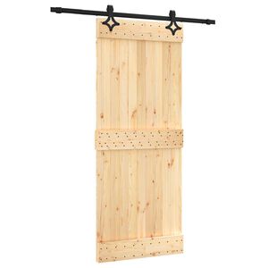 vidaXL Posuvn&eacute; dvere Pr&iacute;rodn&aacute; a čierna 85 x 210 cm