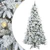 vidaXL Umel&yacute; Skl&aacute;pac&iacute; Vianočn&yacute; Stromček Biela 240 cm PE a PVC