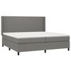 vidaXL Boxspring posteľ s matracom tmavosiv&aacute; 200x200 cm l&aacute;tka