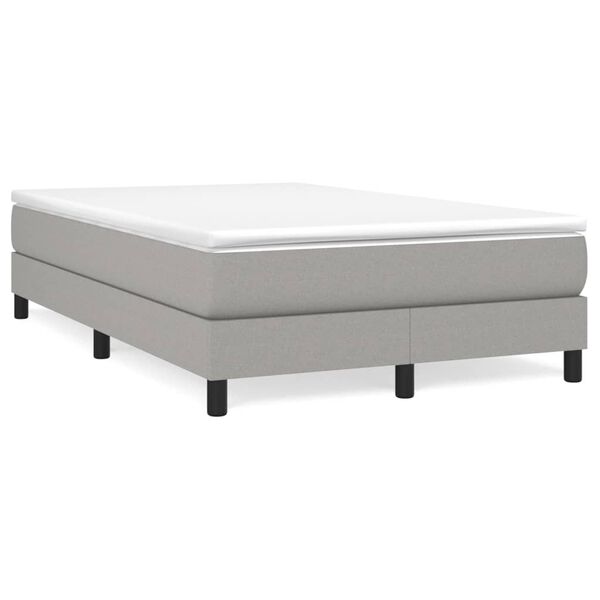 vidaXL Boxspring posteľ s matracom bledosivá 120x200 cm látka