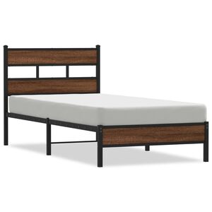 vidaXL Posteľn&yacute; r&aacute;m bez matraca hned&yacute; dub 90x190 cm kompozitn&eacute; drevo