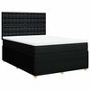 vidaXL Posteľn&yacute; r&aacute;m boxspring s matracom čierny 140x200 cm l&aacute;tka
