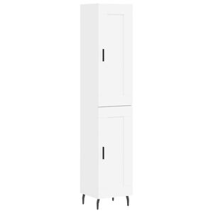 vidaXL Vysok&aacute; skrinka biela 34,5x34x180 cm spracovan&eacute; drevo