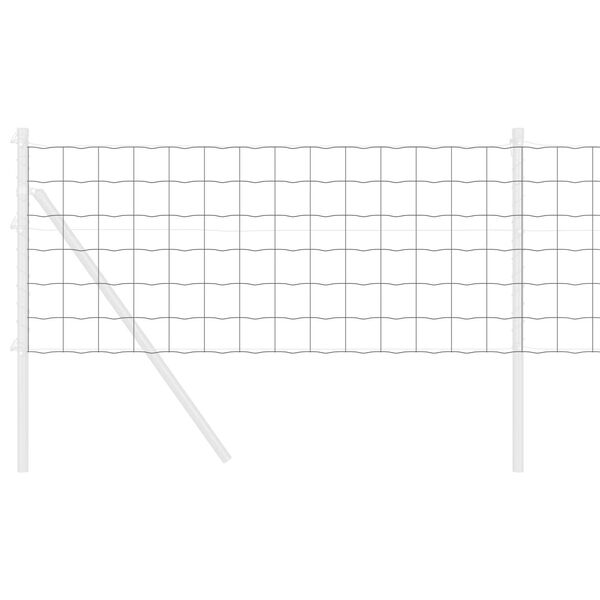 vidaXL Euro plot Sivá 0.4 x 25 m Železo potiahnuté PVC