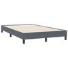 vidaXL Posteľný rám boxspring bez matracom tmavosivý 120x220 cm zamat