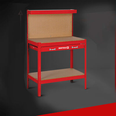 MOVITOOLS Kovový pracovný stôl so zásuvkou 90x48x140 cm
