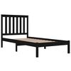 vidaXL Posteľný rám, čierny, borovica 75x190 cm, malé jednolôžko
