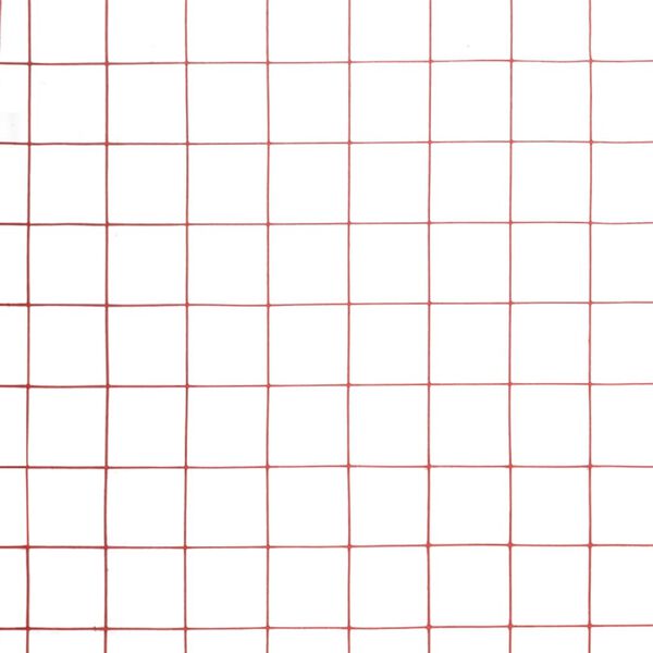 vidaXL Dr&ocirc;ten&eacute; pletivo, oceľ potiahnut&aacute; PVC 10x1 m, červen&eacute;