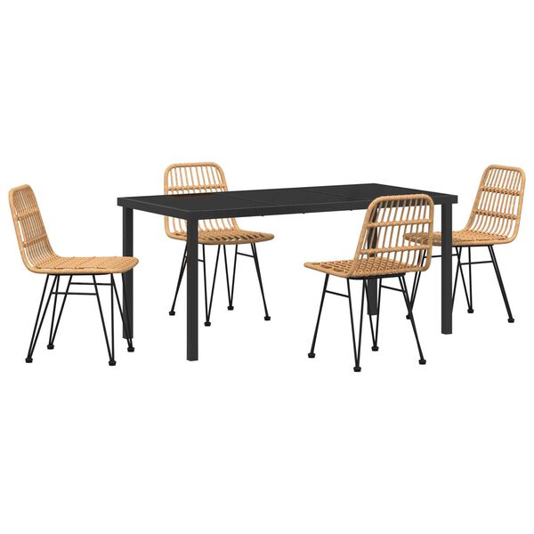 vidaXL Z&aacute;hradn&yacute; jed&aacute;lensk&yacute; set 5 pcs Hned&aacute;