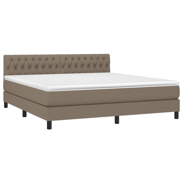 vidaXL Posteľn&yacute; r&aacute;m boxspring s matracom sivohned 180x200 cm l&aacute;tka