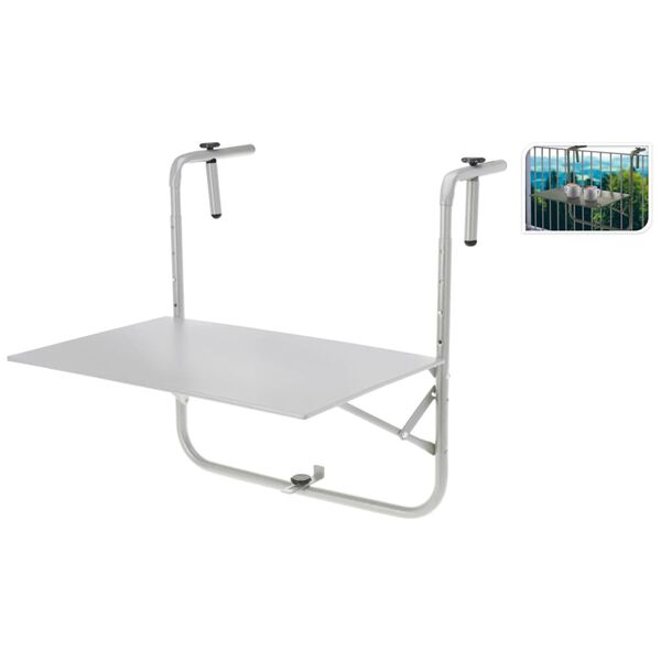 ProGarden Balkónový stolík matný sivý