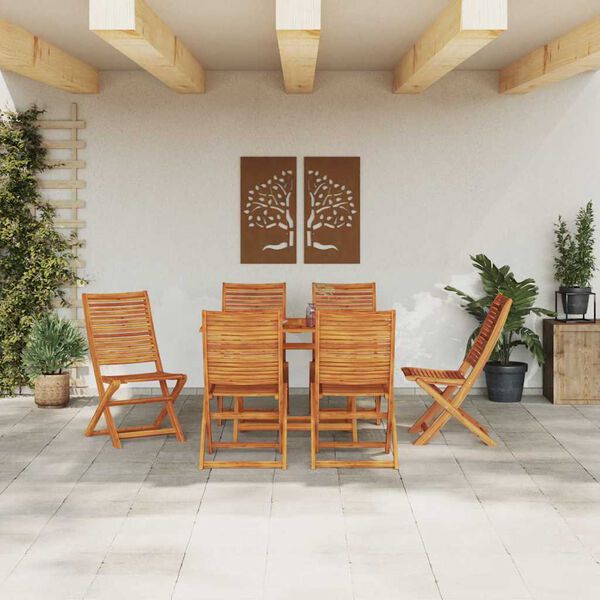 vidaXL Z&aacute;hradn&yacute; jed&aacute;lensk&yacute; set 7 pcs Hned&aacute; ak&aacute;ciov&yacute; mas&iacute;v